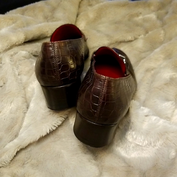 Salvatore Ferragamo Croc Embossed Loafers - Picture 8 of 10